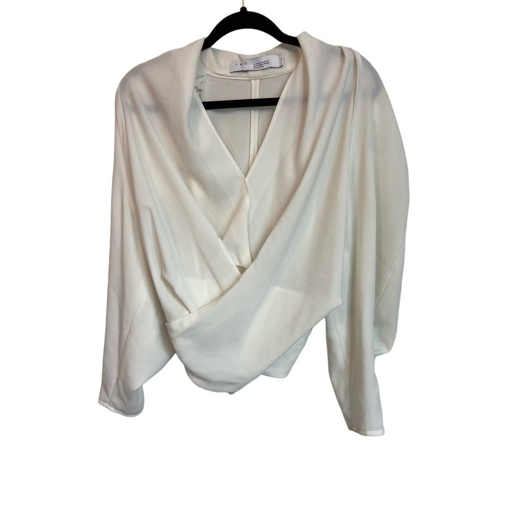 IRO Gasco Long Sleeved Top in Ecru. Size 40